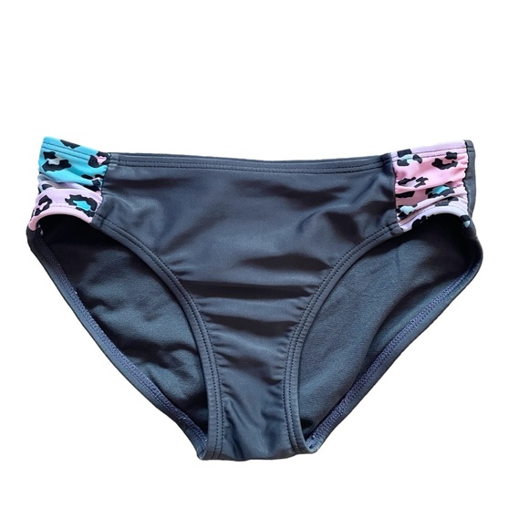 CAT & JACK Girls Magical Animal Ombré Bow Back Tankini Set Medium Gray Pink Blue - Picture 4 of 7